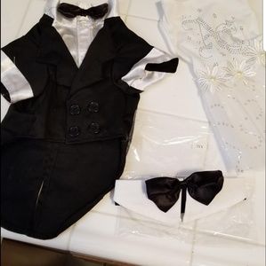 3 piece Pet wedding outfits
